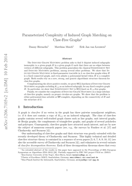 Parameterized Complexity of Induced Graph Matching on Claw-Free Graphs