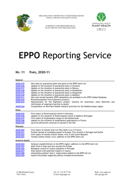 EPPO Reporting Service