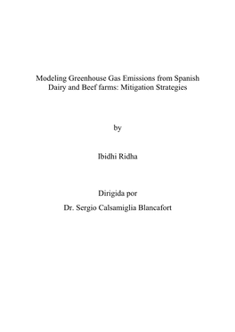 Modeling Greenhouse Gas Emissions from Spanish Dairy and Beef Farms: Mitigation Strategies