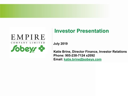 Investor Presentation