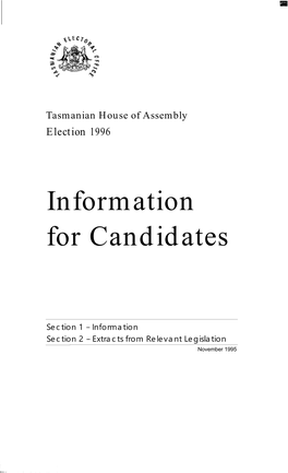 Information for Candidates