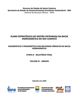 Plano Estratégico De Gestão Integrada Da Bacia Hidrográfica Do Rio Chapecó