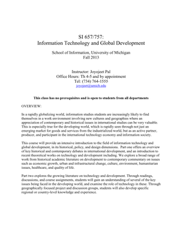 Information Technology and Global Development