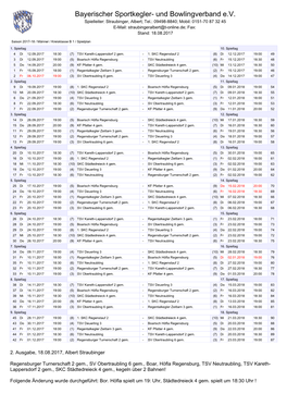 Saison 2017-18 / Männer / Kreisklasse B 1 / Spielplan