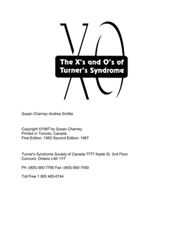 The X's and O's of Turner's Syndrome