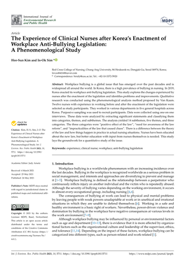 The Experience of Clinical Nurses After Korea's Enactment Of