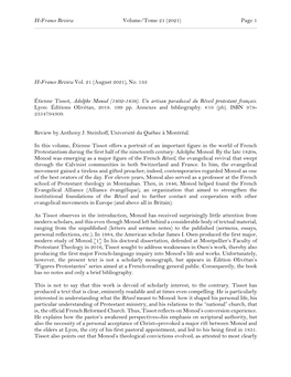 (August 2021), No. 133 Étienne Tissot, Adolphe Monod