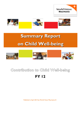 Summary Report on Child Well-Being