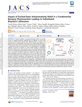 Impact of Excited-State Antiaromaticity Relief in a Fundamental Benzene