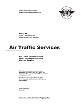 ICAO Annex 11 – Air Traffic Services