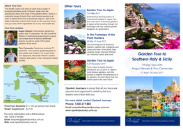 Garden Tour to Southern Italy & Sicily