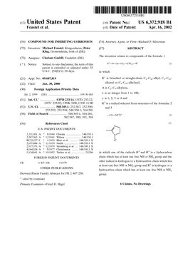 Us 6372918 B1 Us. Patent Documents 1