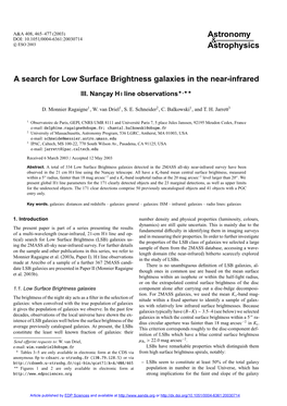 A Search for Low Surface Brightness Galaxies in the Near-Infrared