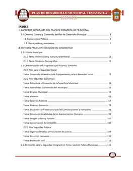 Plan De Desarrollo Municipal De Temamatla