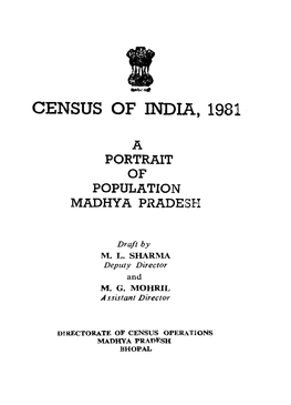 Portrait of Population Madhya Pradesh