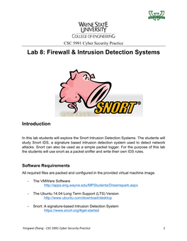 Lab 8: Firewall & Intrusion Detection Systems