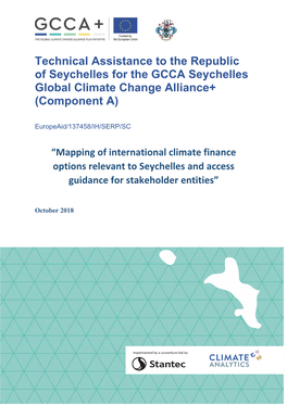 Technical Assistance to the Republic of Seychelles for the GCCA Seychelles Global Climate Change Alliance+ (Component A)