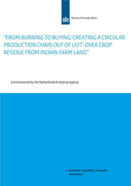 From Burning to Buying: Creating a Circular Production Chain out of Left-Over Crop Residue from Indian Farm Land”