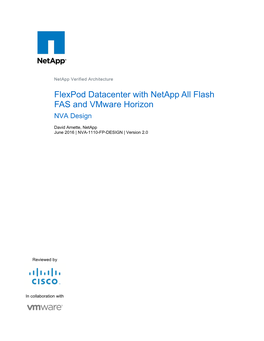 VA-1110-FP-DESIGN—Flexpod Datacenter with Netapp All-Flash FAS and Vmware Horizon (With View)