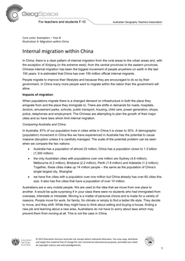 Internal Migration Within China