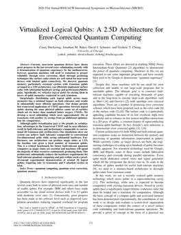 Virtualized Logical Qubits: a 2.5D Architecture for Error-Corrected Quantum Computing