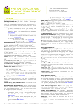 Conditions Générales De Vente D'électricité Et/Ou De Gaz Naturel