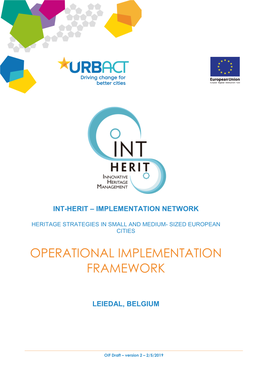 Operational Implementation Framework