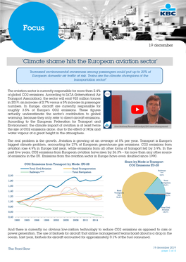 'Climate Shame Hits the European Aviation Sector'