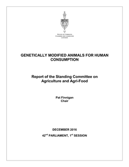 Genetically Modified Animals for Human Consumption