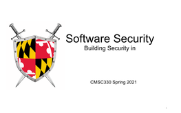 Software Security Building Security In