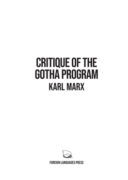 Critique of the Gotha Program.Indd