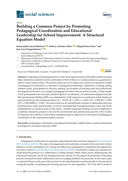Building a Common Project by Promoting Pedagogical Coordination and Educational Leadership for School Improvement: a Structural Equation Model