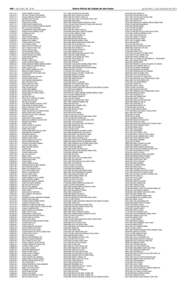 (210) Diário Oficial Da Cidade De São Paulo Quinta-Feira, 12 De Novembro