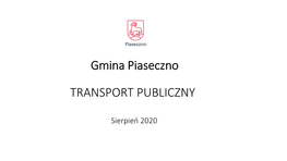 Gmina Piaseczno TRANSPORT PUBLICZNY