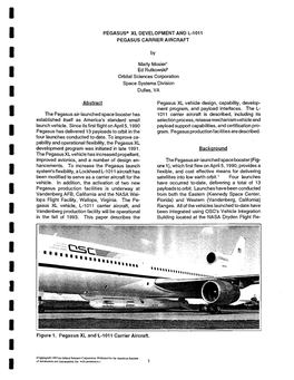 Pegasus XL Development and L-1011 Pegasus Carrier Aircraft