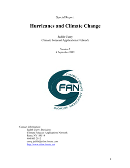 Hurricanes and Climate Change