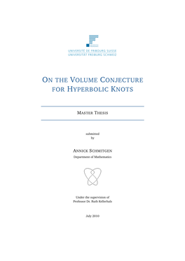 On the Volume Conjecture for Hyperbolic Knots