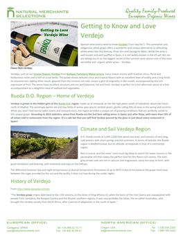 Getting to Know and Love Verdejo