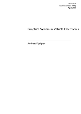 Graphics System in Vehicle Electronics