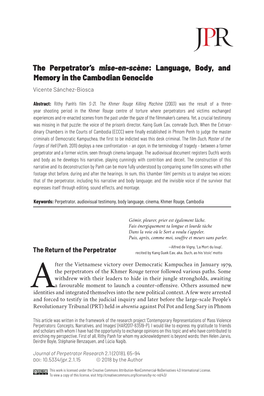 The Perpetrator's Mise-En-Scène: Language, Body, and Memory in the Cambodian Genocide
