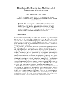 Identifying Bottlenecks in a Multithreaded Superscalar