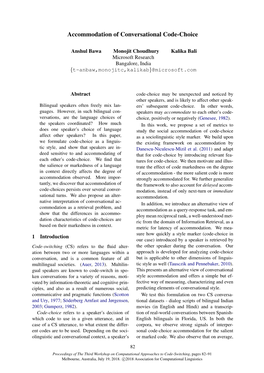 Accommodation of Conversational Code-Choice