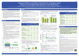 Long-Term Efficacy and Safety of Etrasimod for Ulcerative Colitis