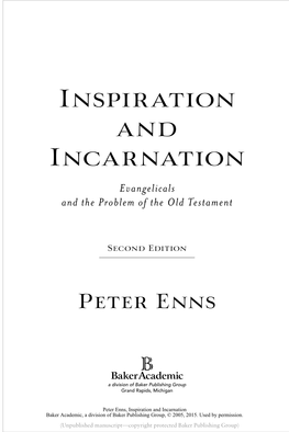 Inspiration and Incarnation