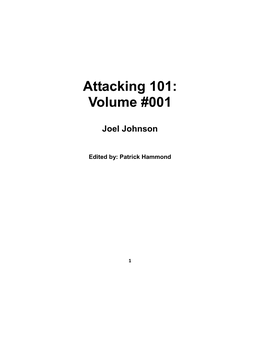 Attacking 101: Volume #001