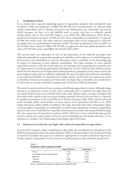 Market Chains of Non-High Value Cultured Aquatic Commodities