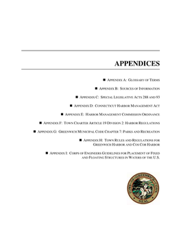 Harbor Management Plan.” the Meaning and Use of These Terms May Differ in Town, State, and Federal Laws, Regulations, and Ordinances