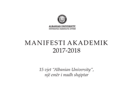 Manifesti Akademik 2017-2018