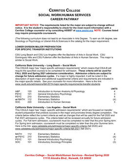 Social Work/Human Services Career Pathway