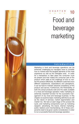 Food and Beverage Marketing